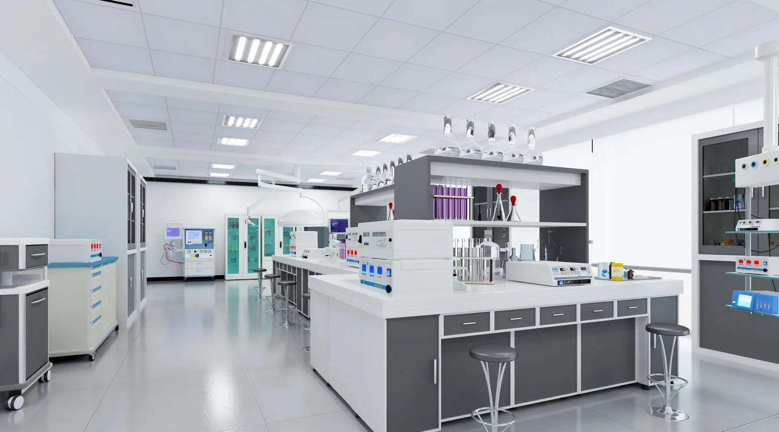 Instrumentation floor at the ISSPL laboratory
